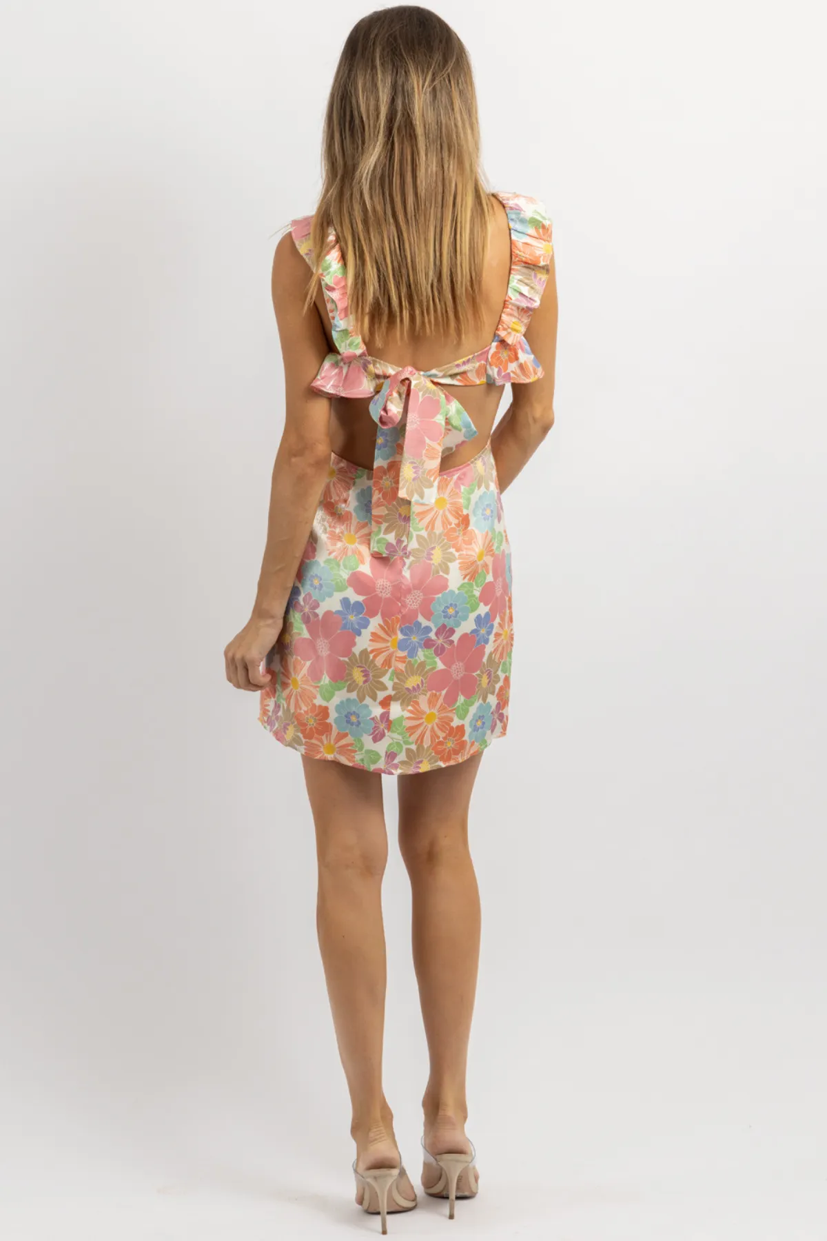 SUMMERY SHIMMER FLOWER MINI DRESS *BACK IN STOCK*
