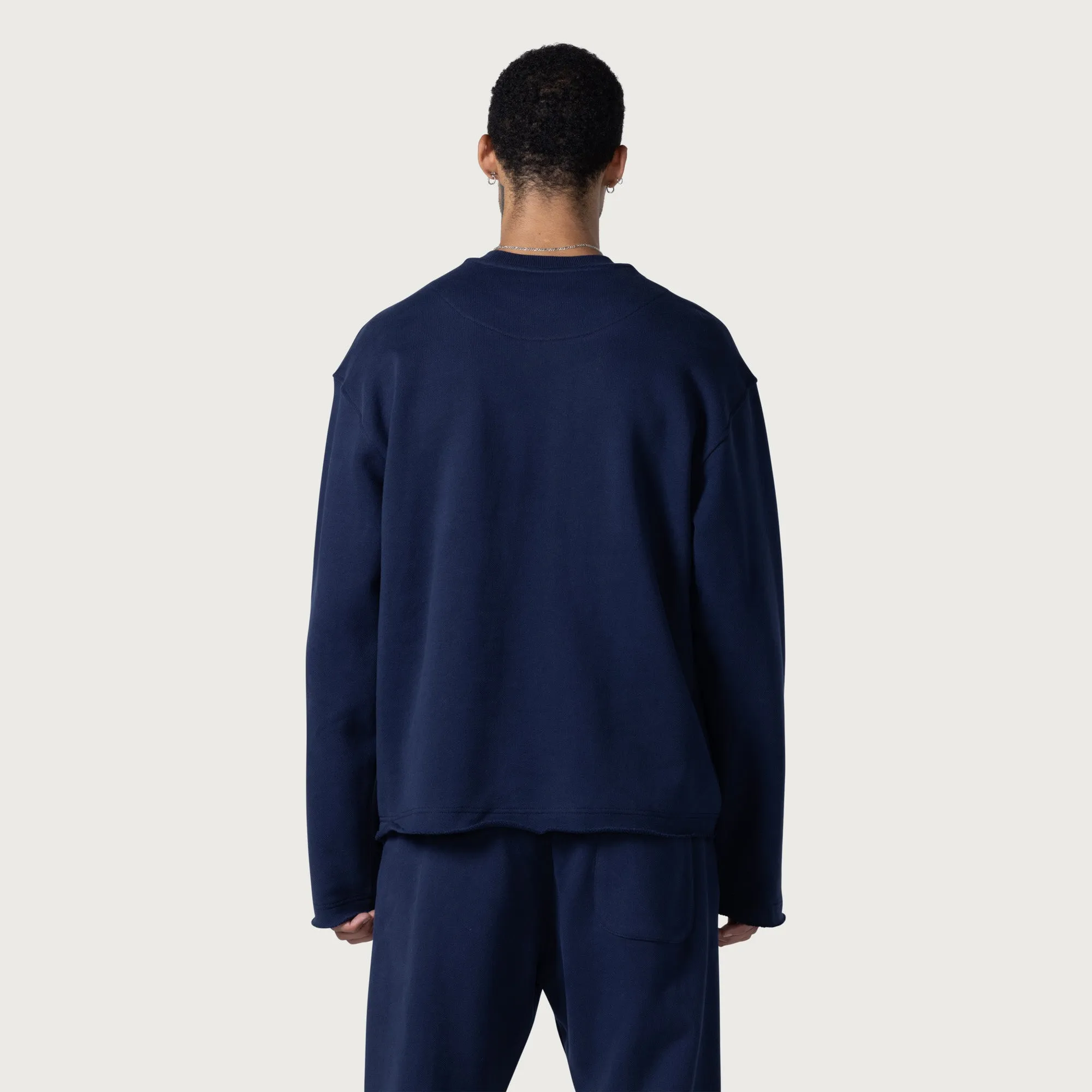 Terry Htg Crewneck - Blue