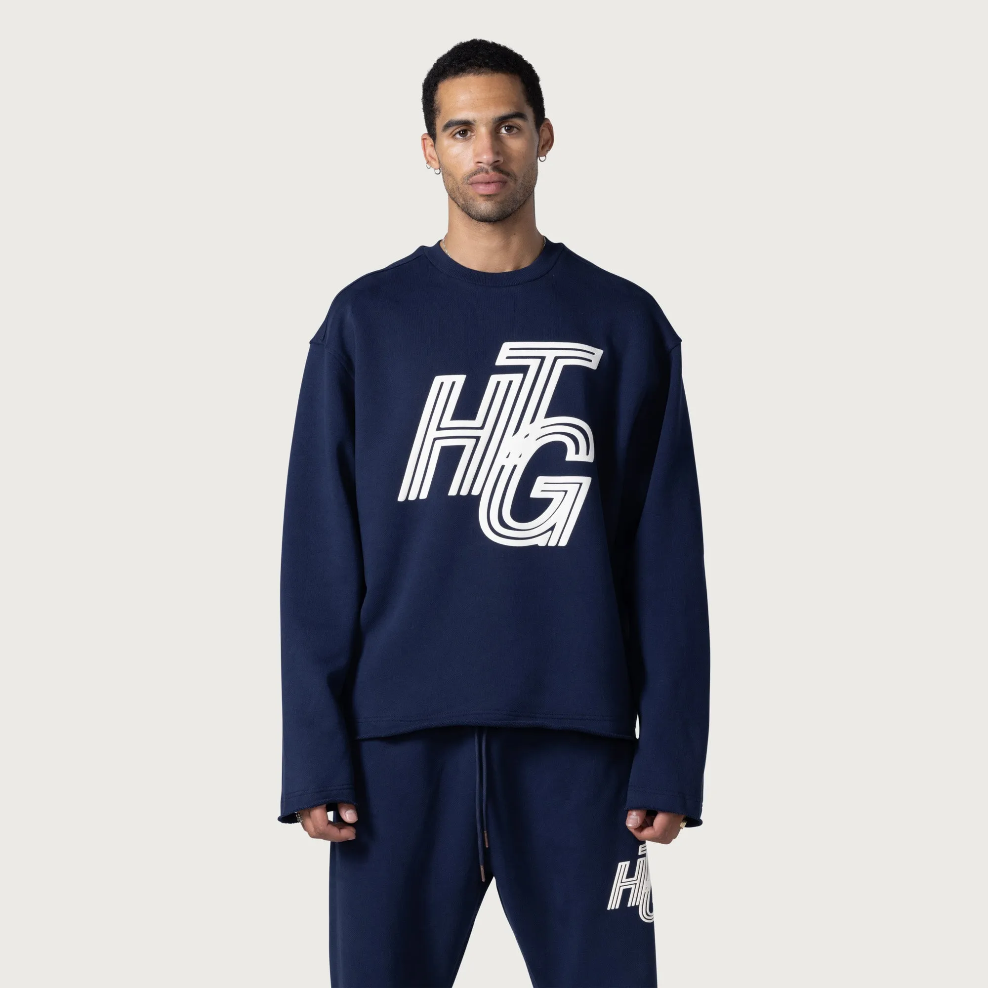 Terry Htg Crewneck - Blue
