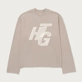 Terry Htg Crewneck - Stone