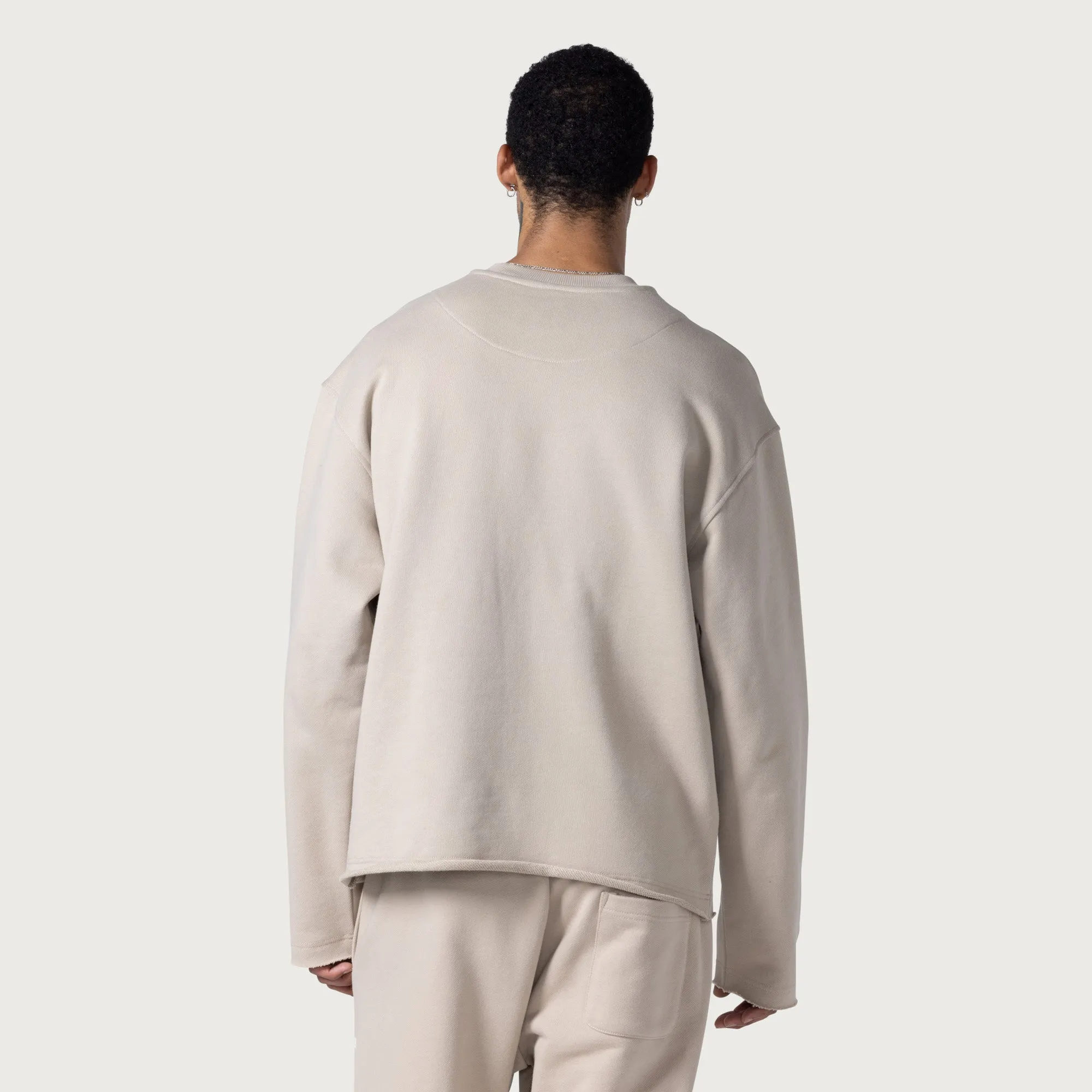 Terry Htg Crewneck - Stone