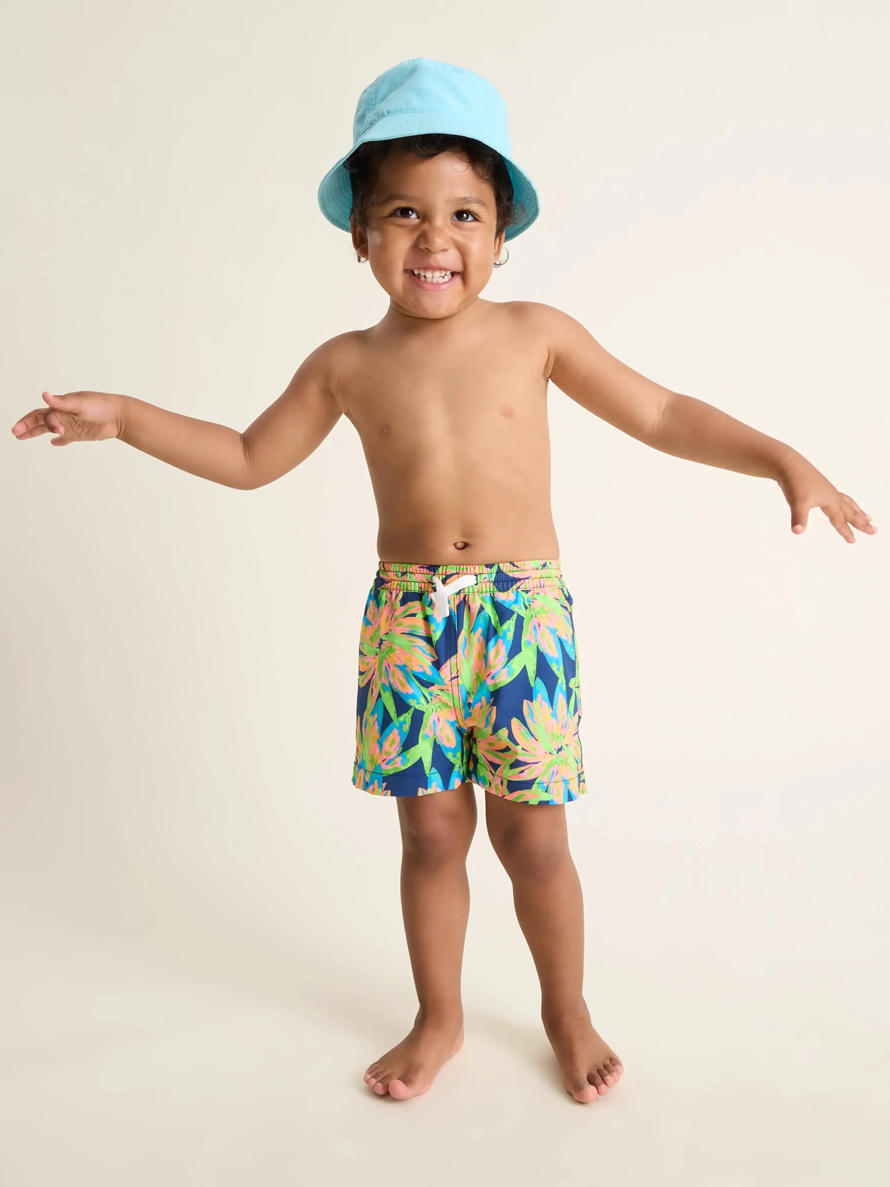 The Lil Ocean Flowers (Toddler Swim Trunk)