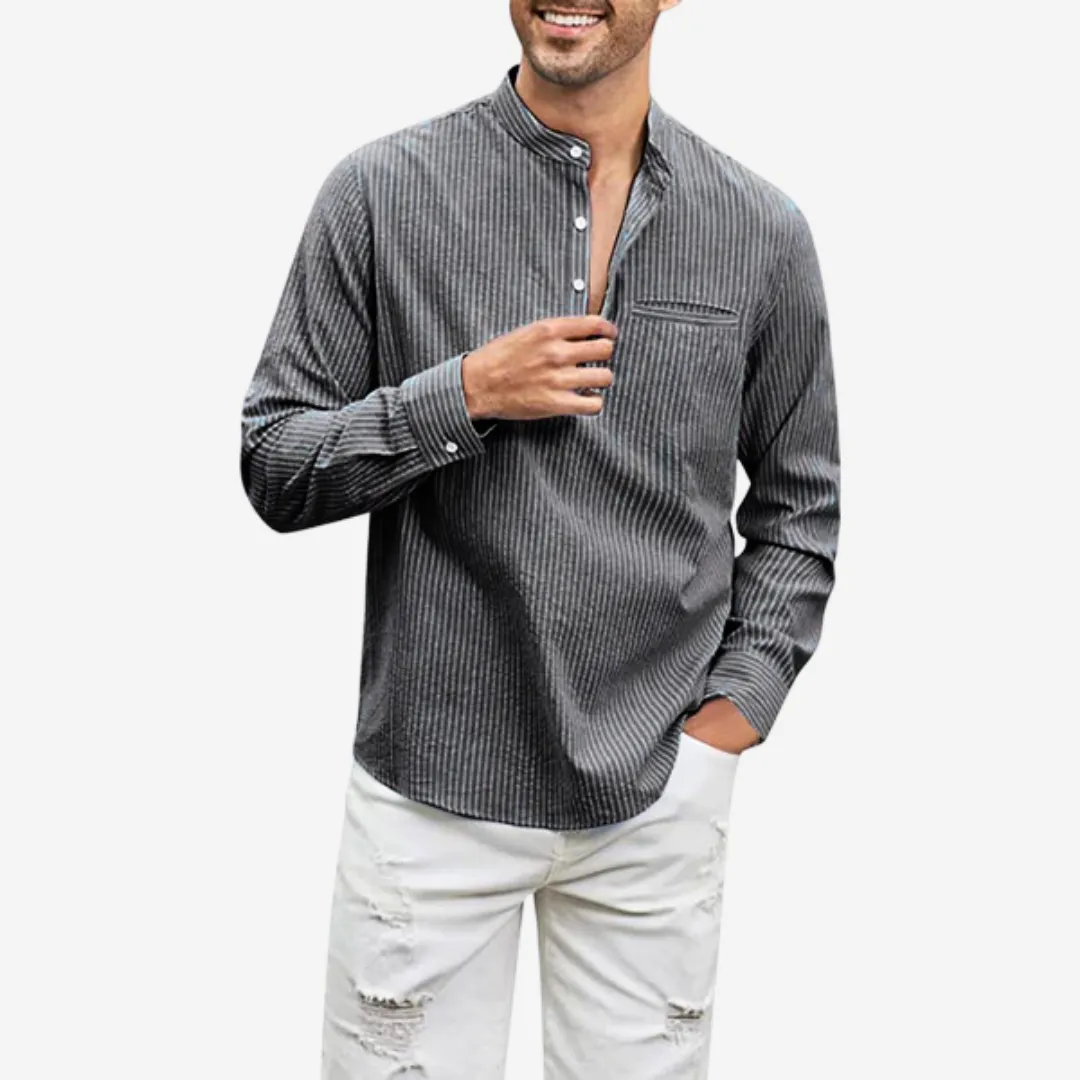 Tom Carter Striped Formal Shirt