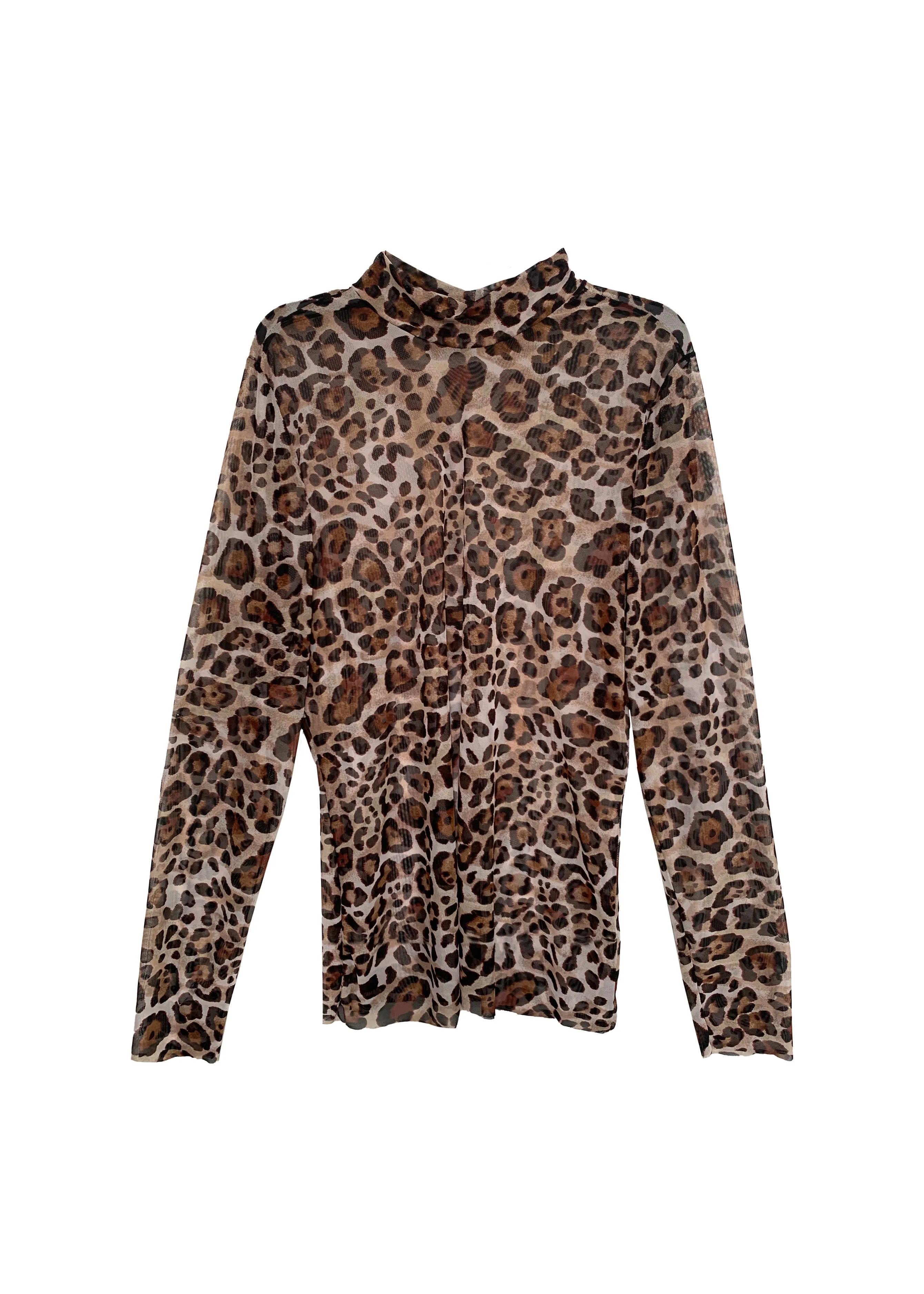 Turtleneck & Slip Skirt Set- Leopard
