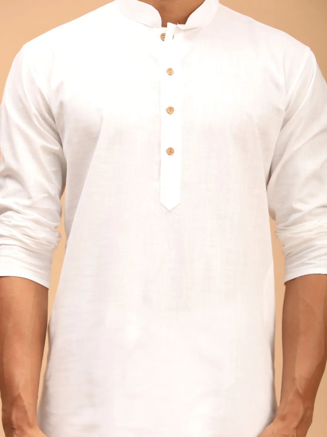 VASTRAMAY Men's Yellow Jacquard Nehru Jacket with Kurta Pyjama Set