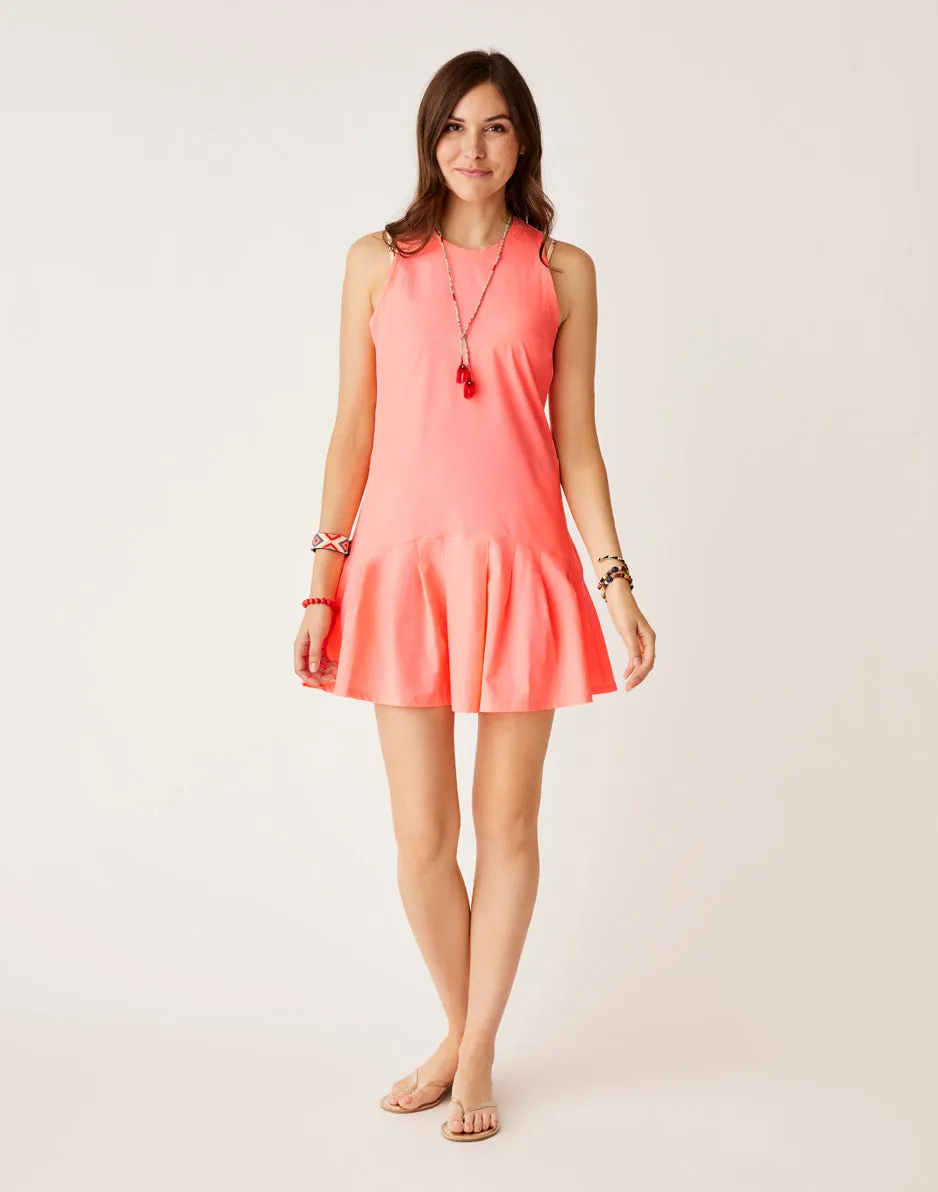 Venture Balsa Dress: Electric Coral