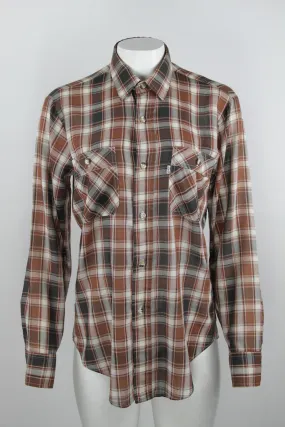 Vintage 70s white label checked Levis shirt - M/L
