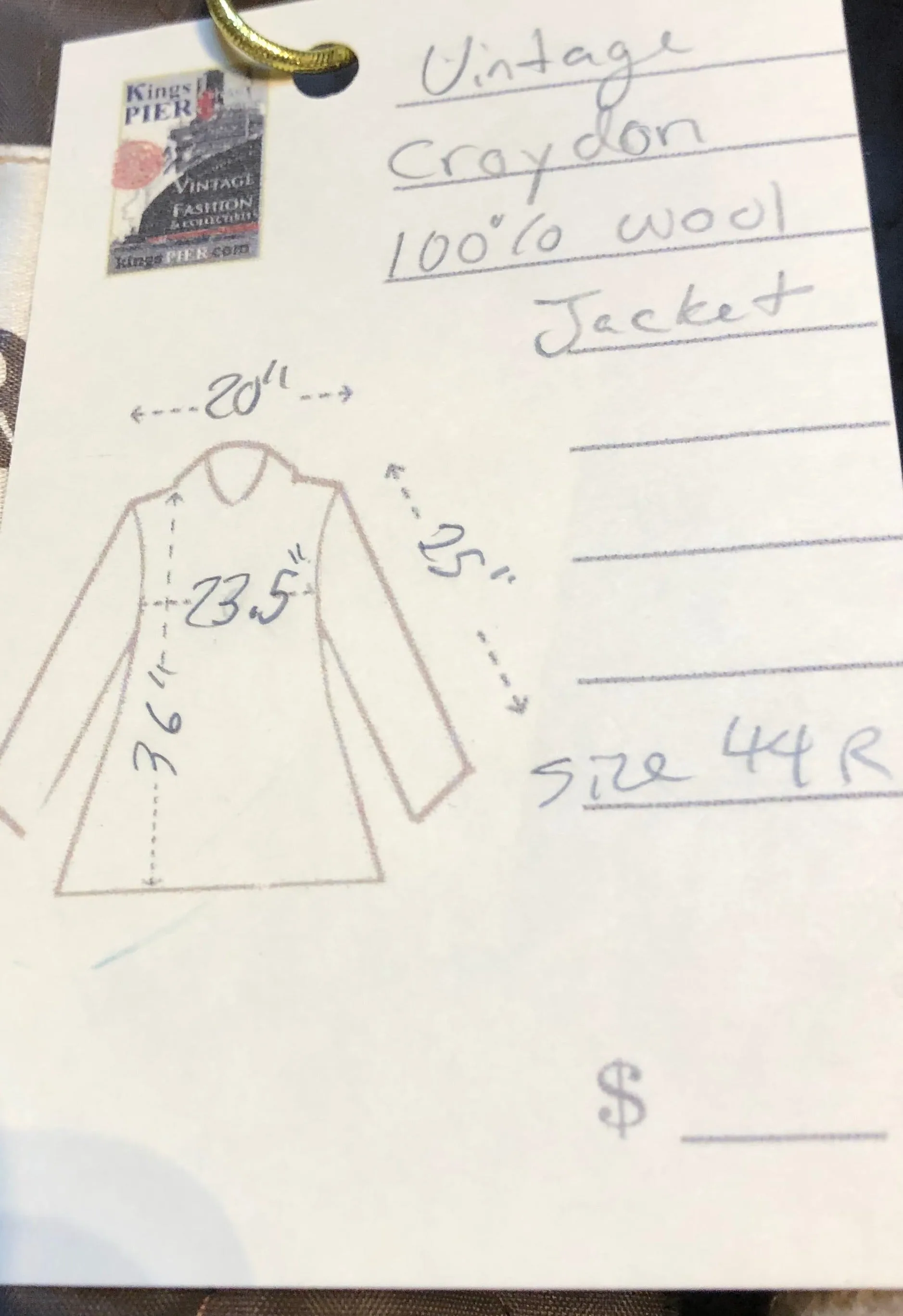Vintage Croydon Wool Coat, Size 44 SOLD