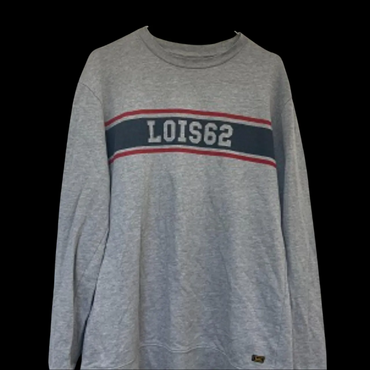 Vintage Lois Lois62 print grey mens sweatshirt size S