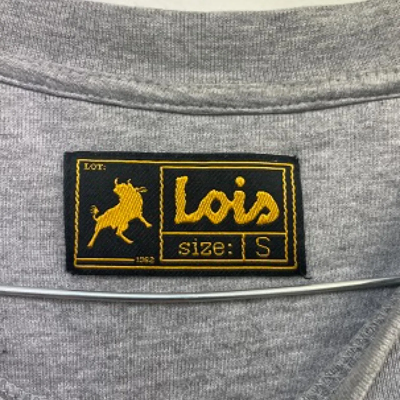 Vintage Lois Lois62 print grey mens sweatshirt size S