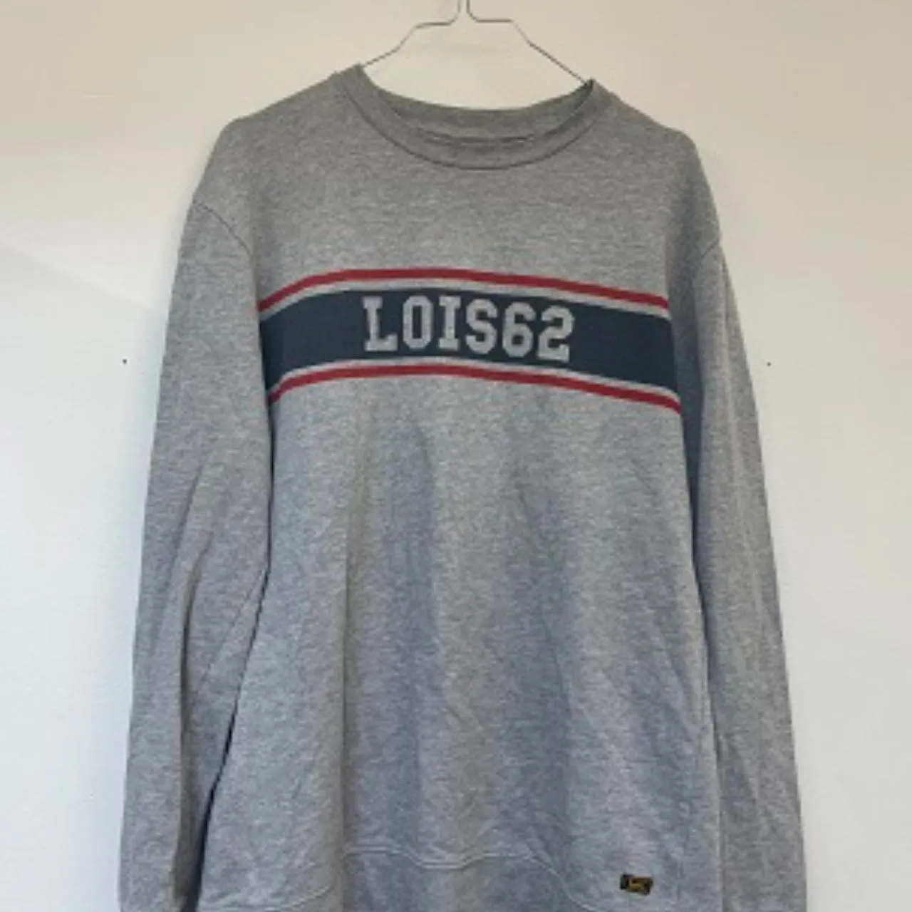 Vintage Lois Lois62 print grey mens sweatshirt size S