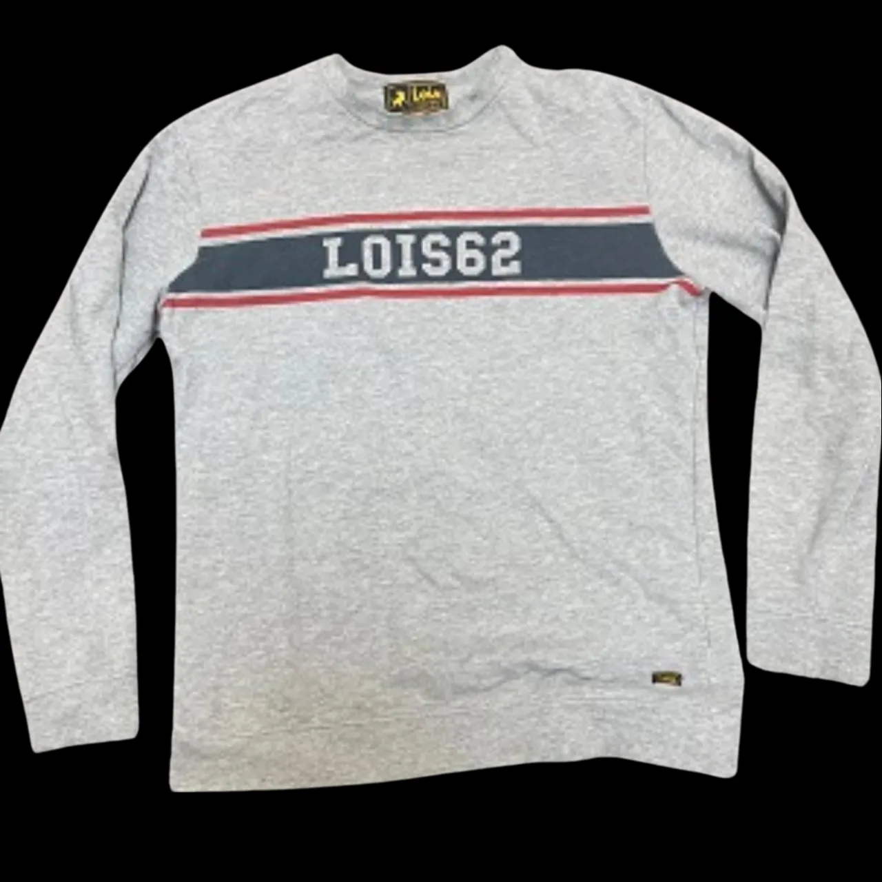 Vintage Lois Lois62 print grey mens sweatshirt size S