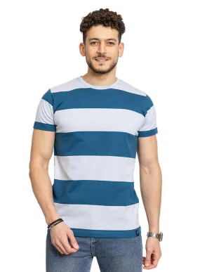 W.Striped Castle Striped Round T-shirt