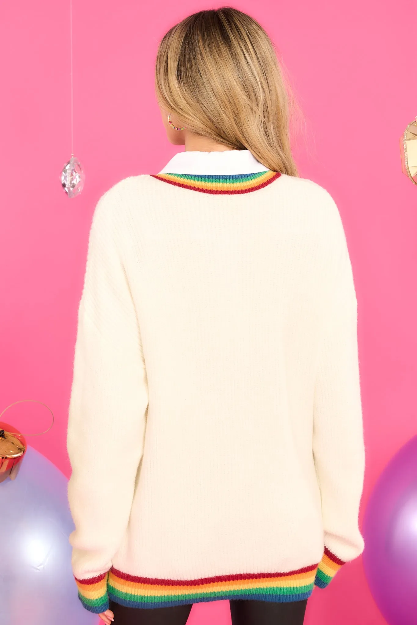 You Make Me Merry Ivory Sweater