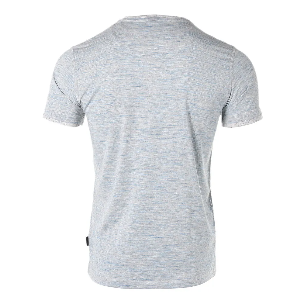 ZIMEGO Mens Short Sleeve Double Layered V-Neck Fashion Henley with Button Placket