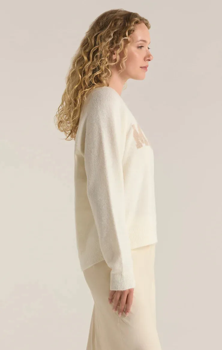 ZSU Cream Merry Metallic Sweater